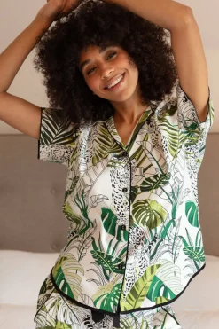 Pyjama Tops | £30 And Under>Cyberjammies Tamsin Short Sleeve Pyjama Top, Size UK 10 Multi