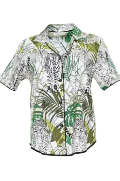 Pyjama Tops | £30 And Under>Cyberjammies Tamsin Short Sleeve Pyjama Top, Size UK 10 Multi