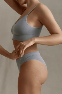 £30 And Under | Briefs>Nudea Tencel™ Seamless High Leg Brief in Storm Grey, Size XS (UK 6-8)