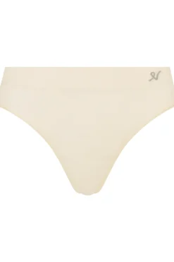 £30 And Under | Bridal & Honeymoon Lingerie>Nudea Tencel™ Seamless High Leg Brief in White Sand, Size XS (UK 6-8)