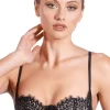 Underwired Bras>Prelude The Swan Underwired Bra with Swarovski Crystals Black