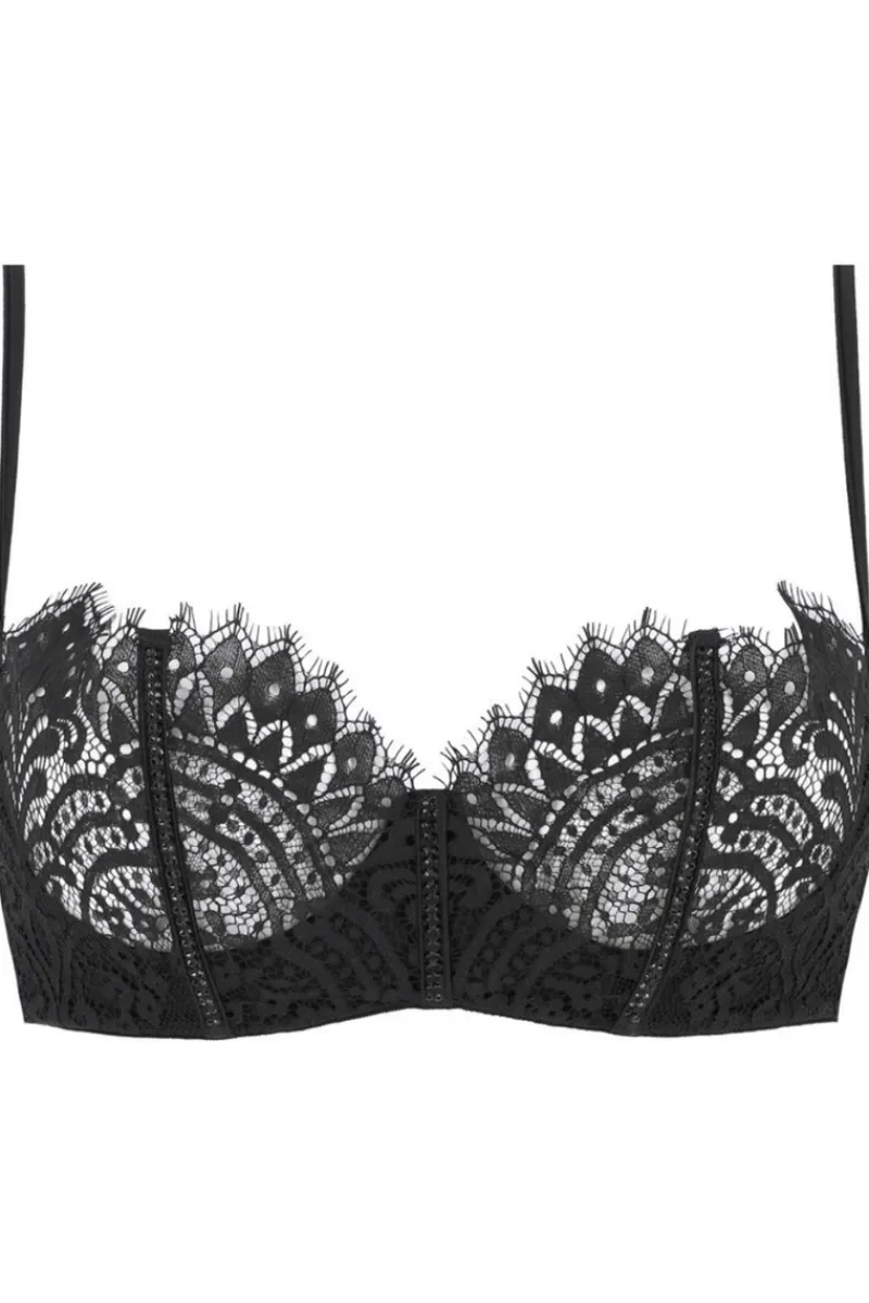 Underwired Bras>Prelude The Swan Underwired Bra with Swarovski Crystals Black