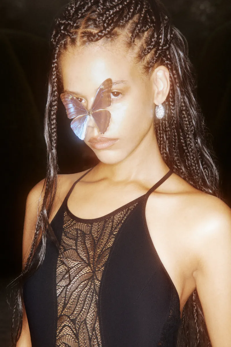 Bodysuits & Playsuits>Sarda Tomorrowland x Greta Special Panty Body in Black