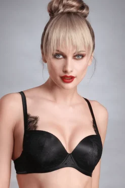 £30 And Under | Underwired Bras>Prelude Tresor Bra With Swarovski Crystals (D-DD sizing) Black