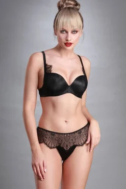 £30 And Under | Underwired Bras>Prelude Tresor Bra With Swarovski Crystals (D-DD sizing) Black