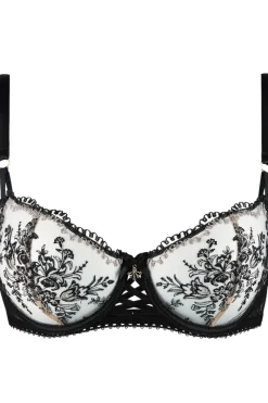 Sexy Lingerie | Luxury French Lingerie>Aubade Tresor Infini Underwired Half Cup Bra, Size UK 32B Black