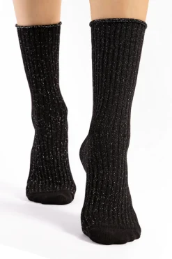 £30 And Under | Sheer Lingerie>FiORE Trinny Cotton Socks in Black