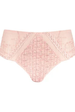 Luxury French Lingerie | Sheer Lingerie>Louisa Bracq Tweegy Embroidered Shorty NudeRose