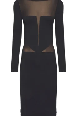 Ready To Wear | Dresses>Wolford Venus Long Sleeve Midi Dress, Size S Black
