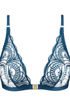 Sexy Lingerie | Luxury French Lingerie>Aubade Vibes Front Fastening Bralette DarkCyan