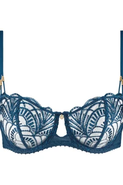 Sexy Lingerie | Luxury French Lingerie>Aubade Vibes Half Cup Bra DarkCyan