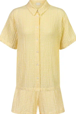 Pyjama Sets | Mother's Day>Mey Vichy Dream Short Pyjama Set LemonButterfly