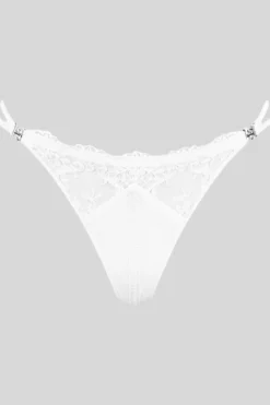 Luxury French Lingerie | Thongs & G-strings>Louisa Bracq Victoria Mini Thong White