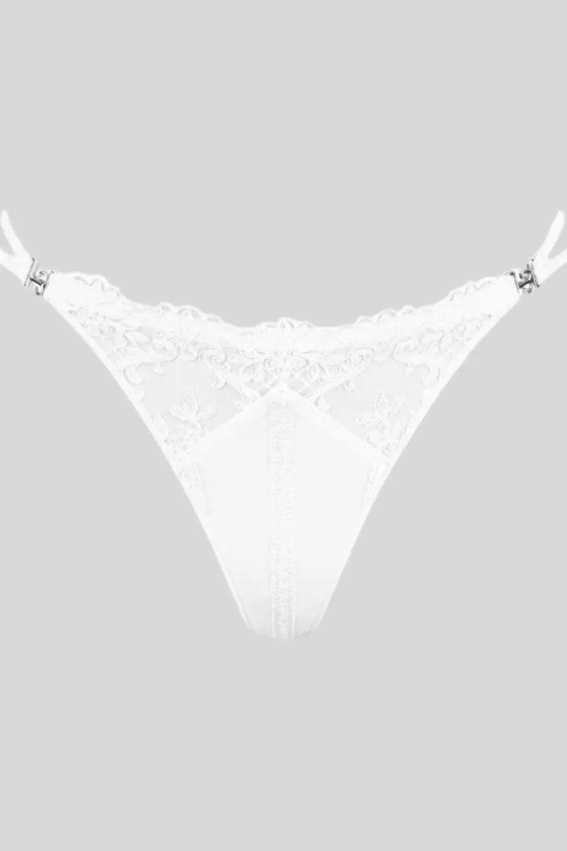 Luxury French Lingerie | Thongs & G-strings>Louisa Bracq Victoria Mini Thong White