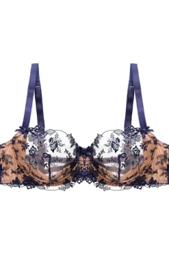 Sheer Lingerie | Balconette Bras & Demi Bras>Dita Von Teese Victresse Balconette Bra in After Dark