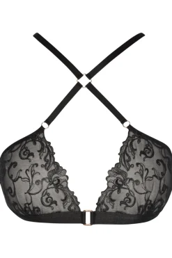 Sexy Lingerie | Sheer Lingerie>Bracli Vienna Crossed Bra Black