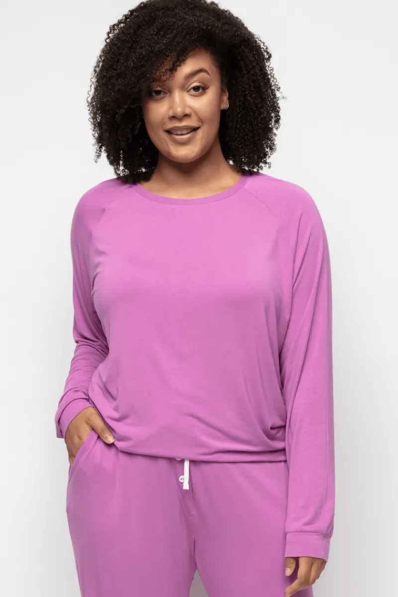 Pyjama Tops | £30 And Under>Cyberjammies Viola Slouch Jersey Pyjama Top Pink