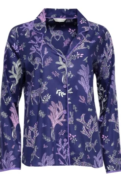 £30 And Under>Cyberjammies Violet Forest Animal Print Pyjama Top Multi