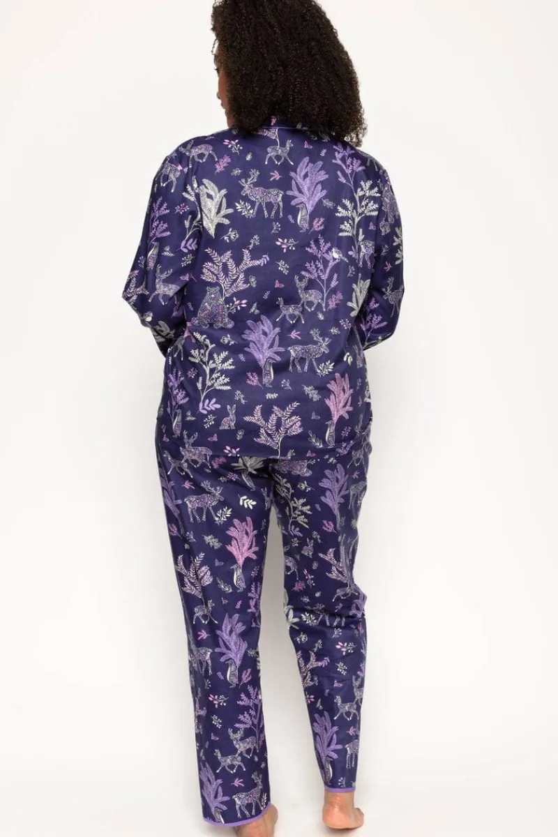 Pyjama Pants & Shorts | £30 And Under>Cyberjammies Violet Forest Animal Print Pyjama Pants, Size UK 8 Multi