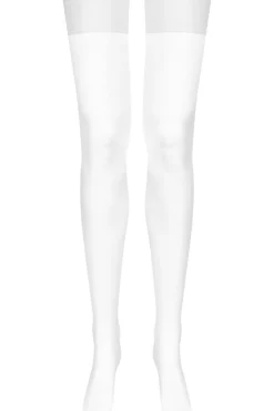 Nylon Stockings | Sheer Stockings>Maison Close White Nylon Stockings 15 Denier