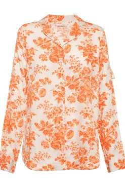 Pyjama Tops | Ready To Wear>Underprotection Wilda Long Sleeve Pyjama Shirt Orange