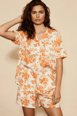 Pyjama Pants & Shorts | Ready To Wear>Underprotection Wilda Pyjama Shorts Orange