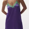 Nighties, Babydolls & Chemises | Ready To Wear>Love Stories Willow Satin Slip Dress Purple