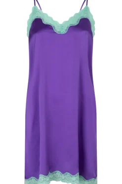 Nighties, Babydolls & Chemises | Ready To Wear>Love Stories Willow Satin Slip Dress Purple