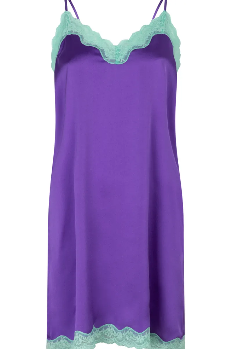 Nighties, Babydolls & Chemises | Ready To Wear>Love Stories Willow Satin Slip Dress Purple