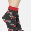£30 And Under>FiORE Xmas Buddy Dog Pattern Socks 40 Denier Melange