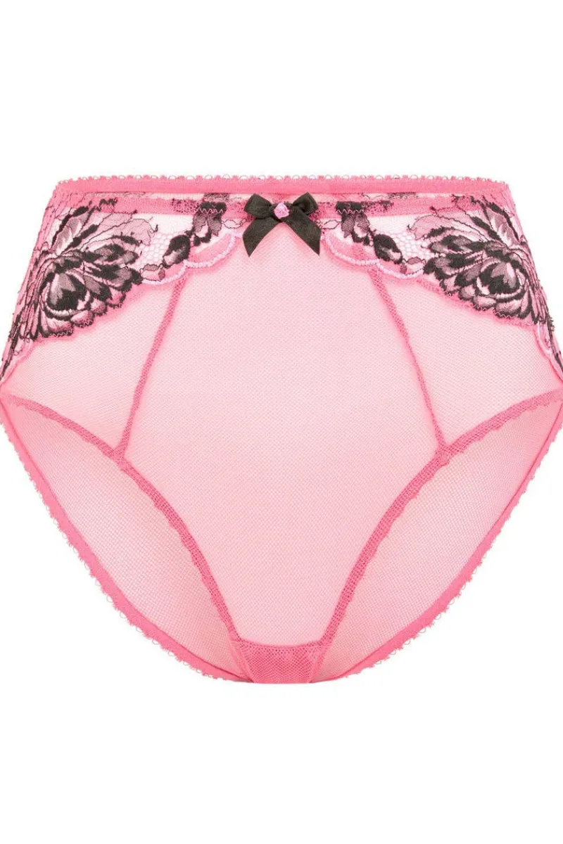 £30 And Under | High Waist Thongs And Knickers>Agent Provocateur Yara High Waist Brief, Size 2 (UK 8) Pink/Black