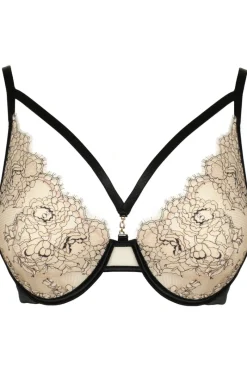 Sheer Lingerie | Balconette Bras & Demi Bras>Prelude You Want It Darker Underwire Triangle Bra Black