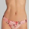 Red Lingerie | Sheer Lingerie>Agent Provocateur Zuri Brief Pink/Red/Sand