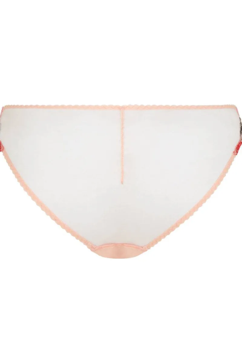 Red Lingerie | Sheer Lingerie>Agent Provocateur Zuri Brief Pink/Red/Sand