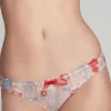 Red Lingerie | Sheer Lingerie>Agent Provocateur Zuri Brief, Size 5 (UK 14) Red/Blue/Sand