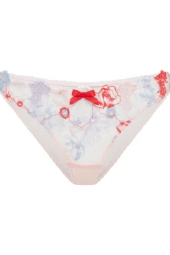 Red Lingerie | Sheer Lingerie>Agent Provocateur Zuri Brief, Size 5 (UK 14) Red/Blue/Sand